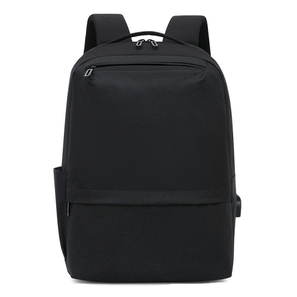 15.6-inch casual large capacity computer backpack monochrome clear black [no text packaging]