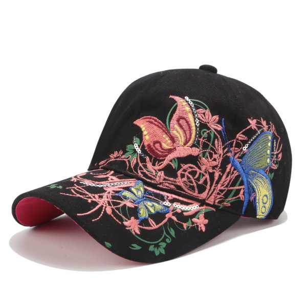 Embroidered Sequin Cap