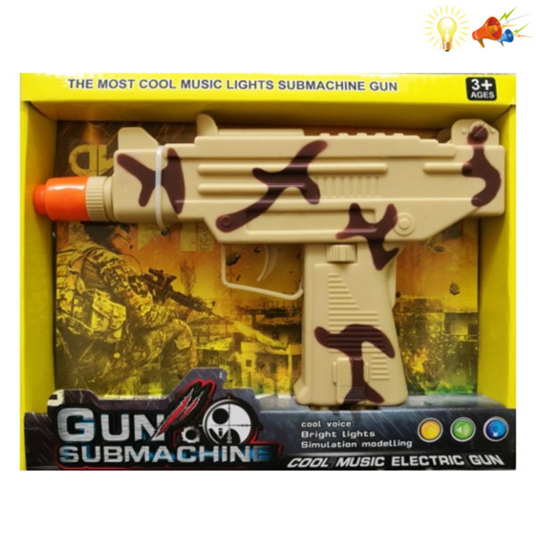 gun Electric Pistol
 Lights Sound Shaking IC without language Spray painting and solid color Plastic【English Packaging】_200205368_hd