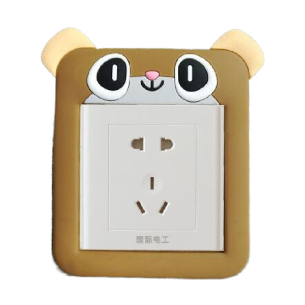 Non-stick cartoon soft rubber glow-in-the-dark switch sticker socket decorative cover protective sleeve