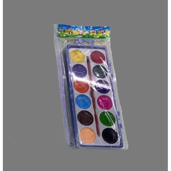 12 Colors Art Paint with Brushes,Mix color,one colour only,Plastic【English Packaging】_201786677_hd