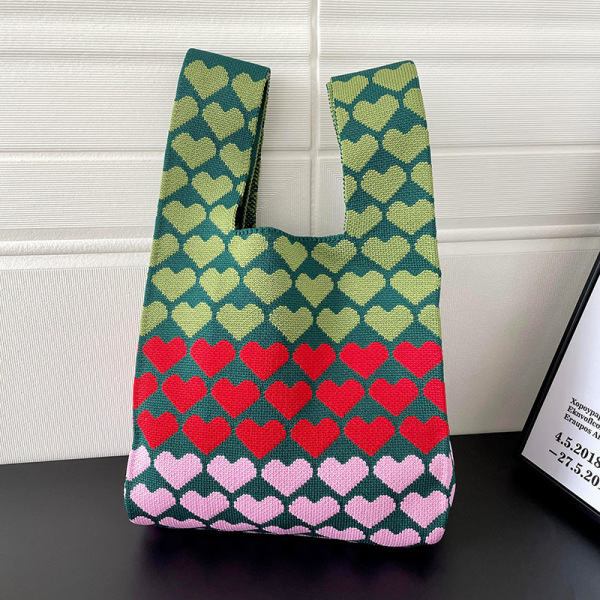 Вязаная сумка Love Knit Tote Bag,Мультиколор,Мультиколор【Упаковка без надписей】_201568101_hd