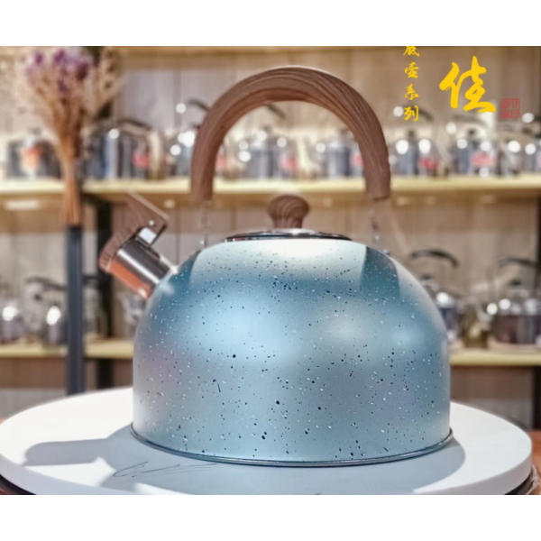 2L Stainless Steel Kettle with Wood Grain Handle and Colorful Star Dots,one colour only,Metal【English Packaging】_201549488_hd