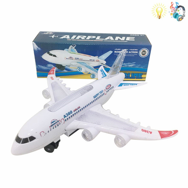 plane Electric Universal Passenger plane Electric energy Lights Music IC without language Plastic【English Packaging】_200344012_hd