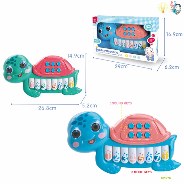 Пианино с животными 2 цвета,Малышковый дизайн,Со светом,С музыкой,IC без слов,пластик【Упаковка на английском языке】_201496681_hd