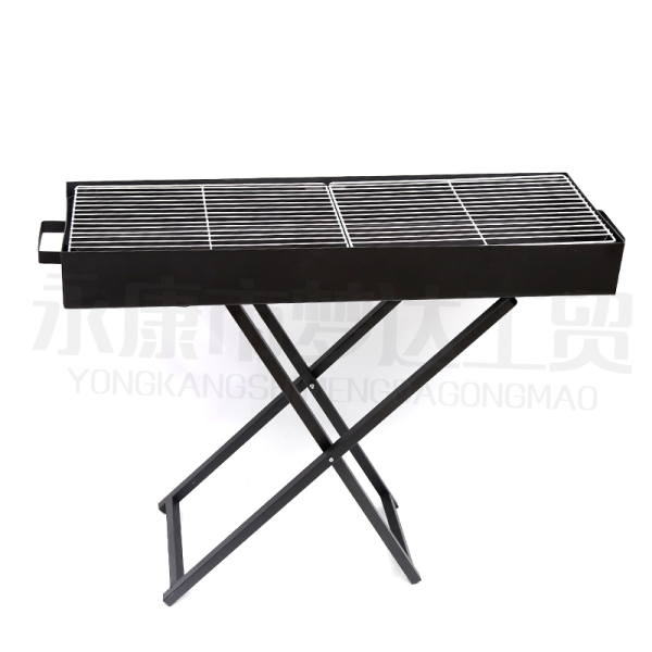 X-shaped bracket barbecue grill