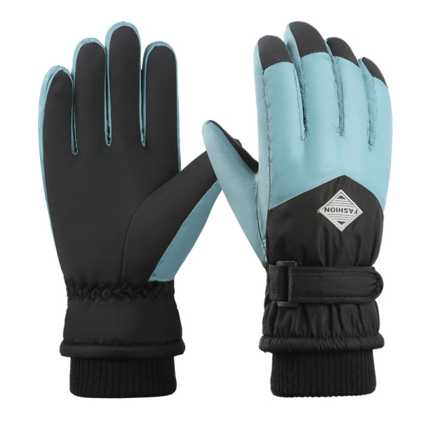 Thickened Ski Cotton Gloves with Velvet,Women,Uni size,split-finger gloves,100% polyester fiber【Packaging without Words】_201570468_hd