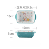 Green Swan Double Ear Ceramic Baking Bowl 【 29.2 * 13 * 6CM 】,one colour only,Ceramics【Packaging without Words】_201876831_1_m