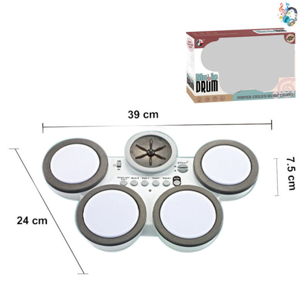 Электронный барабан с ручным выстрелом С музыкой IC на английском языке Материал без нанесения краски пластик【Упаковка на английском языке】_200693216_hd