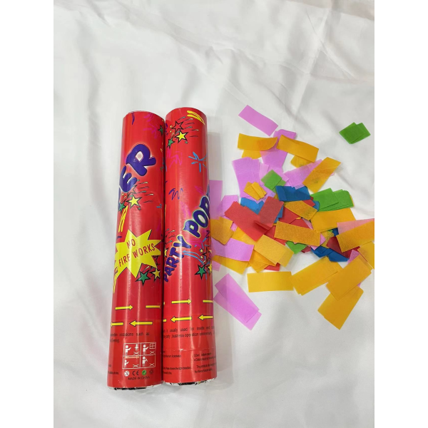 40CM Confetti Square Strip Gift Cylinder