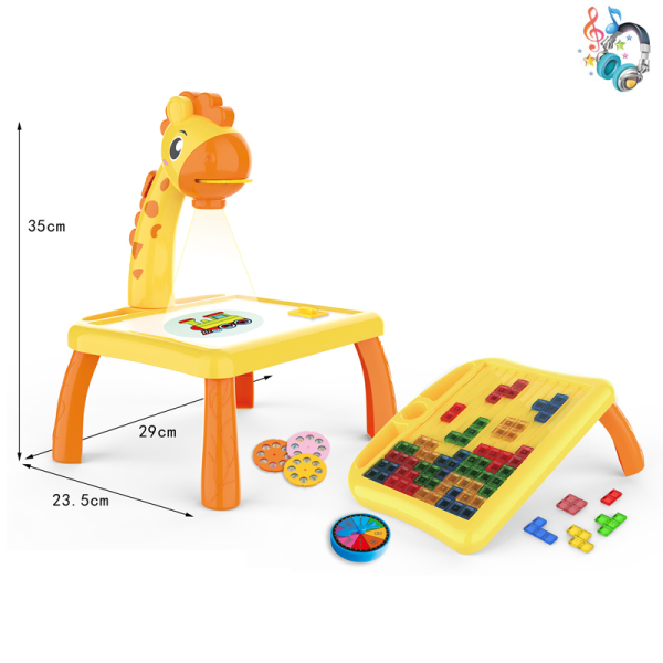 Building block writing desk 2-color