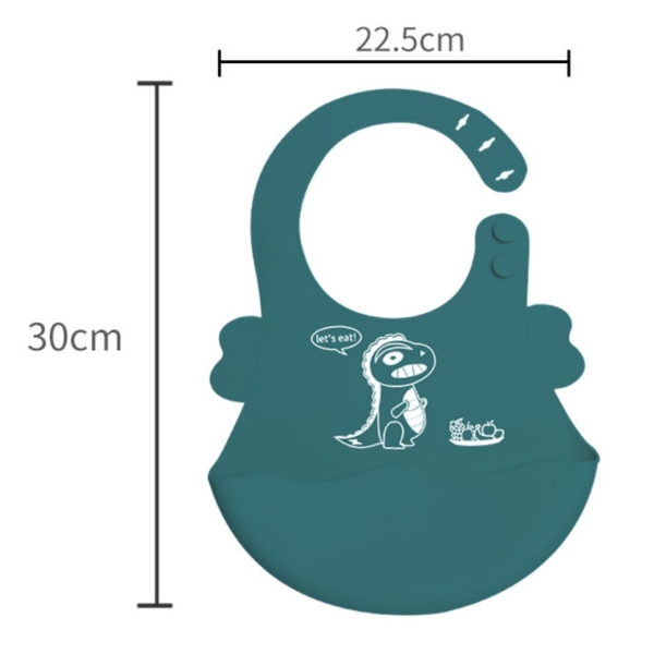 Dinosaur Cartoon Silicone Bib