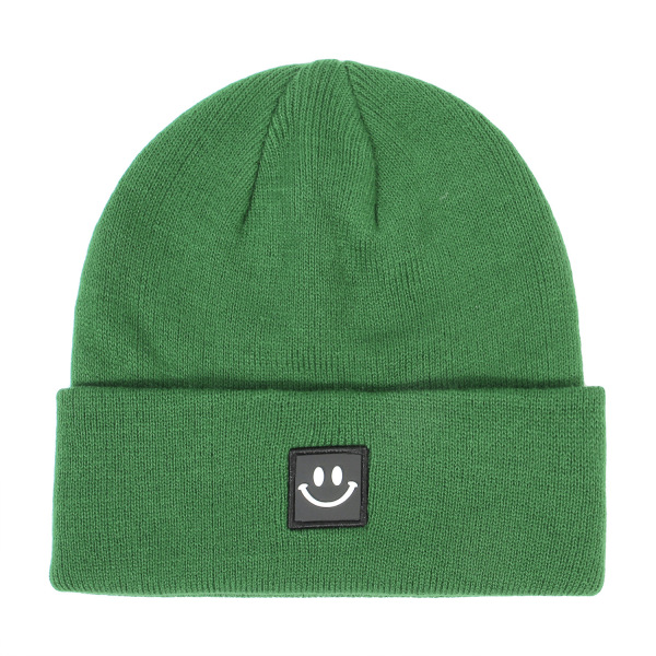 Adult smiley face flat needle hat/smiley face hat Unisex 57-60CM Winter Hat 100% acrylic 【English Packaging】_201448212_hd