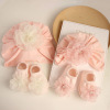 Thin Floral Newborn Flower Hat + Socks Set,Newborns (1 year old or less),Uni size,Set,5% spandex,70% cotton,25% polyester fiber【Packaging without Words】_201616522_1_m