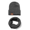 Plush hat+scarf Men 54-60CM 100% acrylic 【English Packaging】_P02604877_2_m