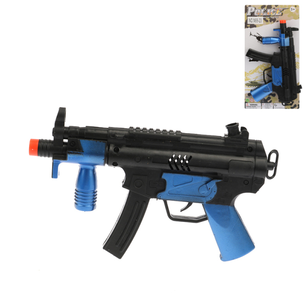 Molded Blue Firestone Gun Flint Submachine Molded Blue Firestone Gun Spray painting and solid color Plastic【English Packaging】_200993725_hd