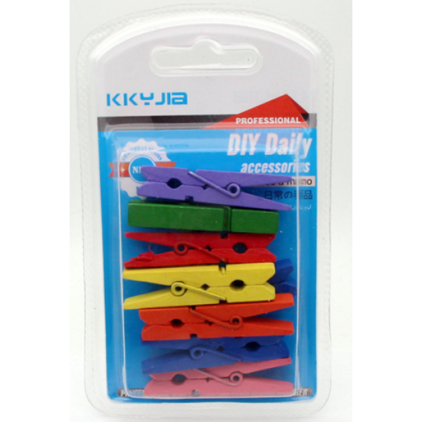 Colorful Small Wooden Clip 45mm,one colour only,wood【English Packaging】_201647518_hd