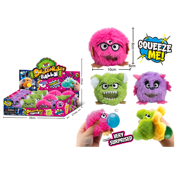 3 styles of monster plush decompression balls