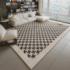 Simple living room anti slip cotton linen floor mat 80 * 120cm,one colour only,Textile【Packaging without Words】_201938084