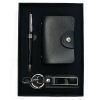 Black ballpoint pen+card holder+keychain set【Packaging without Words】_200924719_1_m