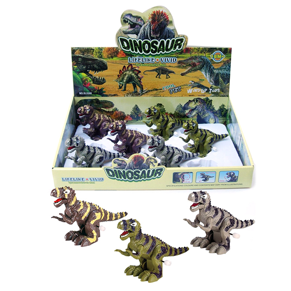 12PCS Тиранозавр Заводная игрушка пластик【Упаковка на английском языке】_200392004_hd