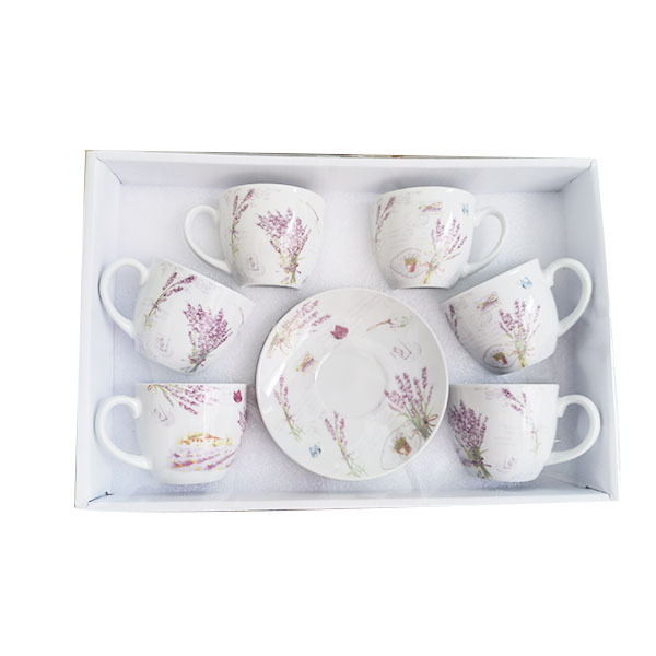 6pcs180ML Ceramic Teacup Set