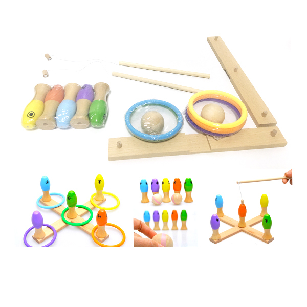 3in1 Wooden sport set