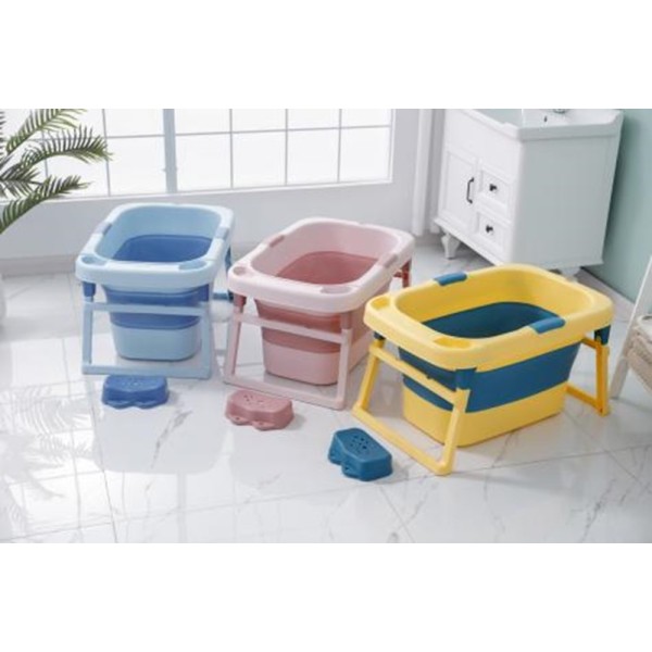 Folding Bathtub Blue,one colour only,Plastic【English Packaging】_201521477_hd