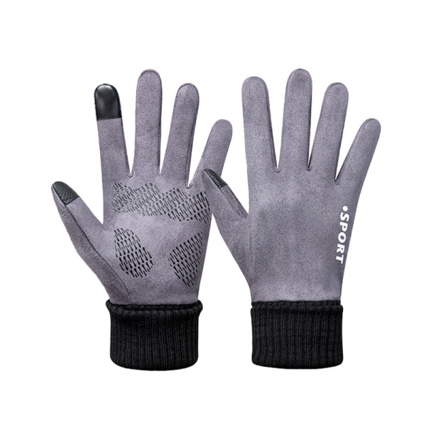 Autumn and winter velvet windproof and warm touch screen sports gloves,Men,Uni size,split-finger gloves,100% polyester fiber【Packaging without Words】_201571255_hd