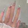 Shiny Diamond Wings Handmade Wearable Nails (with Jelly Gel Kit),one colour only,Plastic【Packaging without Words】_201712154