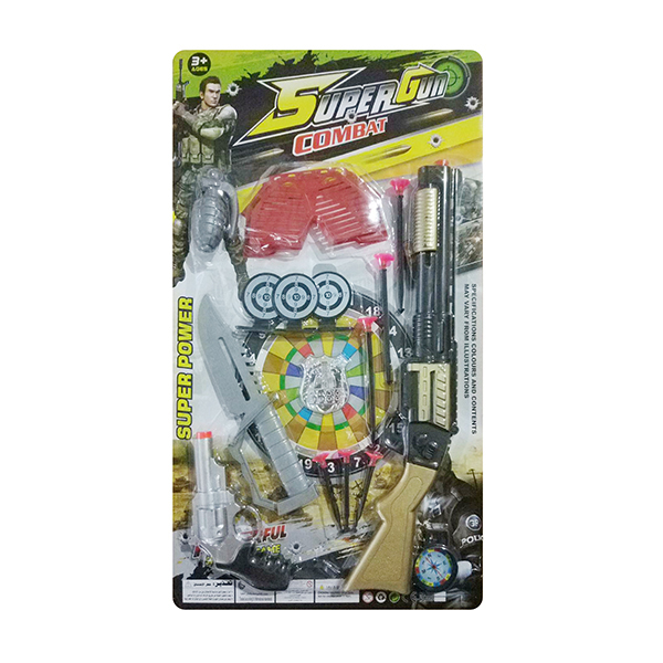 gun set Soft bullet Submachine gun Spray painting With target Plastic【English Packaging】_200695792_hd