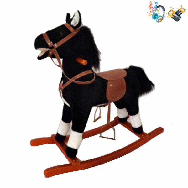 Electric wooden rocking horse