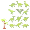 12 (pcs) solid spray painted small dinosaurs,Plastic【English Packaging】_P03028319_6_m