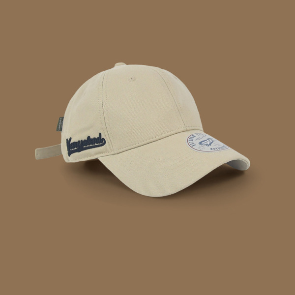 Big head circumference letter vintage cap Baseball cap 56-58CM Neutral 100% Cotton [No text packaging].