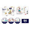 64pcs Комплект магнитных стержней  пластик【Упаковка на английском языке】_201137480