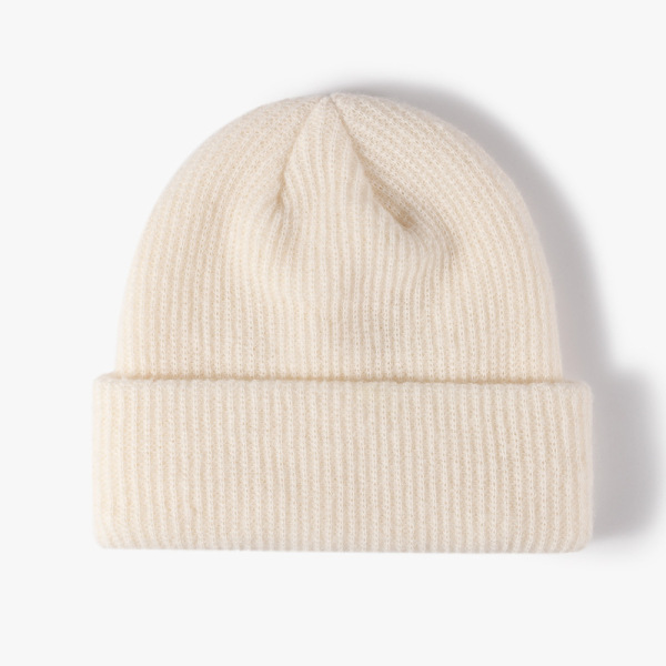 Solid color woolen hat