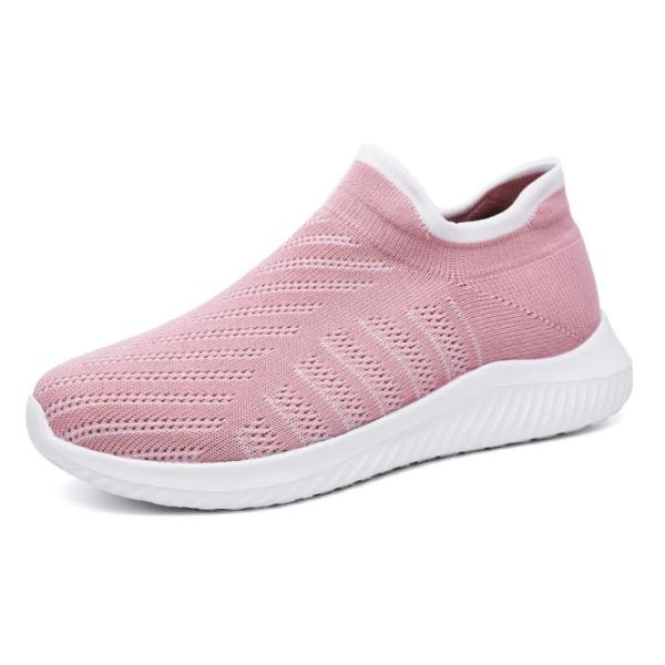 Men's and Women's Waterproof Stretch Knit Lightweight Casual Shoes Fabric EVA OPP Bag OPP Bag 30 Pink 35 Size Woman [NO TEXT PACKAGING]