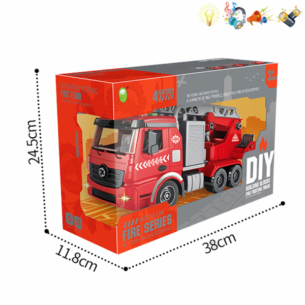 DIY disassembly and assembly of fire sprinkler truck