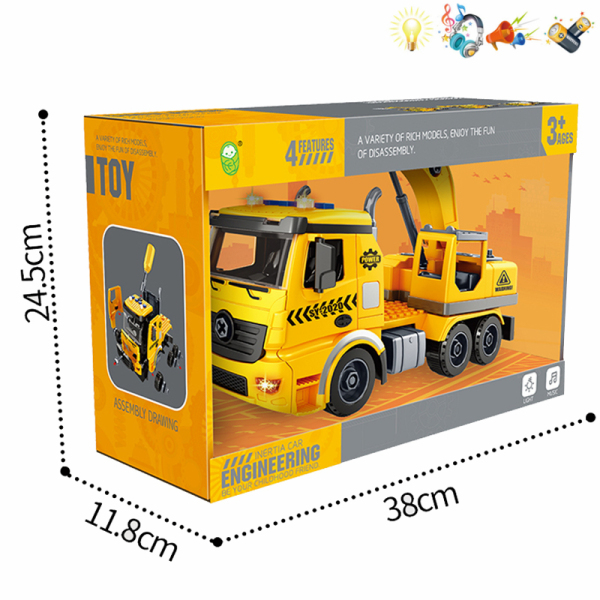 DIY disassembly and assembly engineering excavator