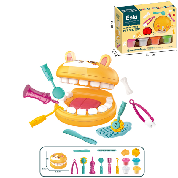 Cute Animal Puppy Dentist Colored Clay Set