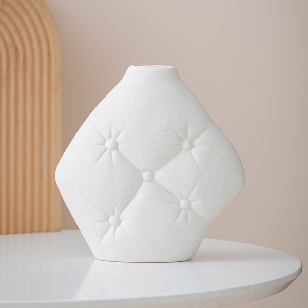 Nordic modern minimalist pillow ceramic vase,one colour only,Ceramics【Packaging without Words】_201906836_hd