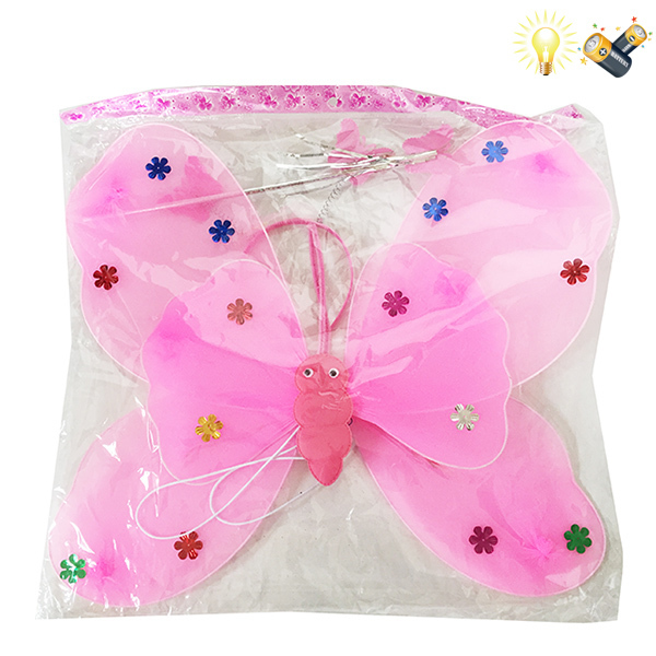 3pcs butterfly wing set with light,battery