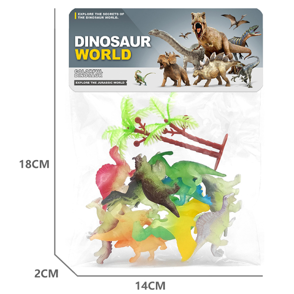 12 (pcs) solid small dinosaurs