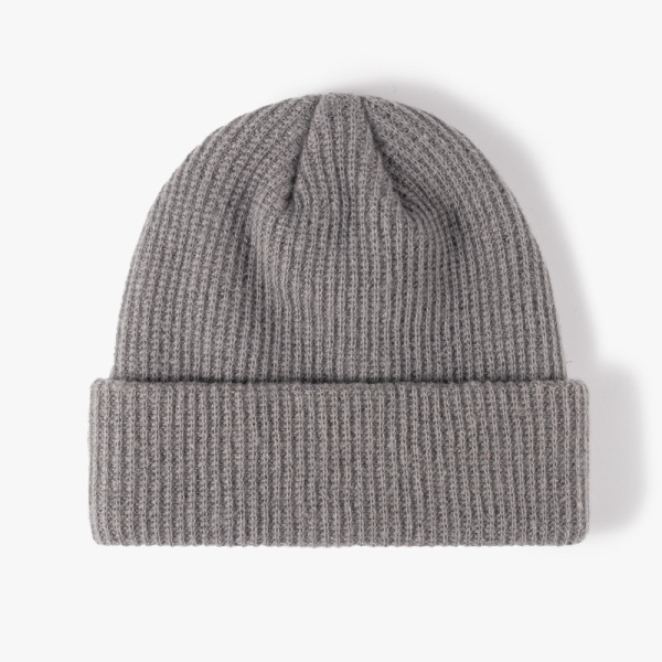 Solid color woolen hat