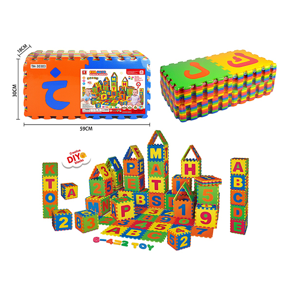 36pcs EVA text/digital floor mat puzzle