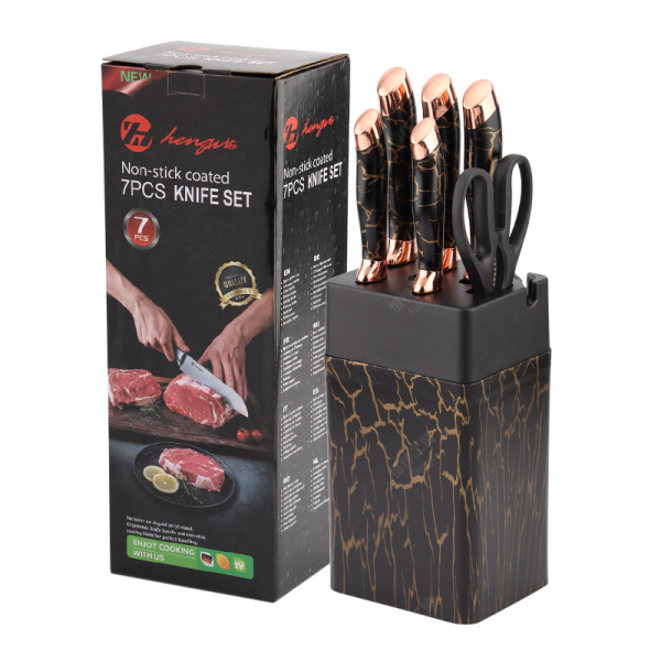 Non stick cutting tool set seven piece set