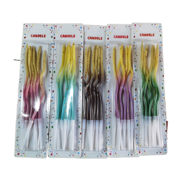 6 Colorful Candles,Mix color【English Packaging】_201553797_hd