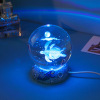 Creative crystal ball night light (6cm round ball+resin base),one colour only,Plastic【Packaging without Words】_201869461