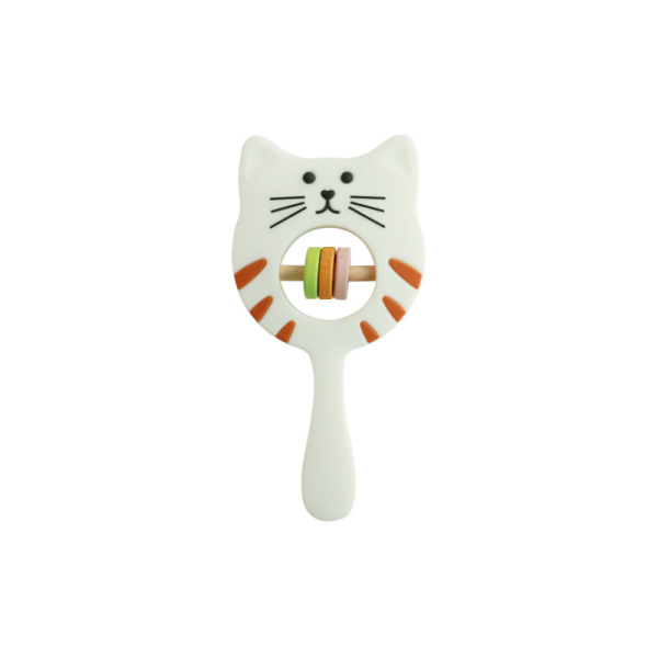 Cat Rattle Teether One Color Clear [No Text Package