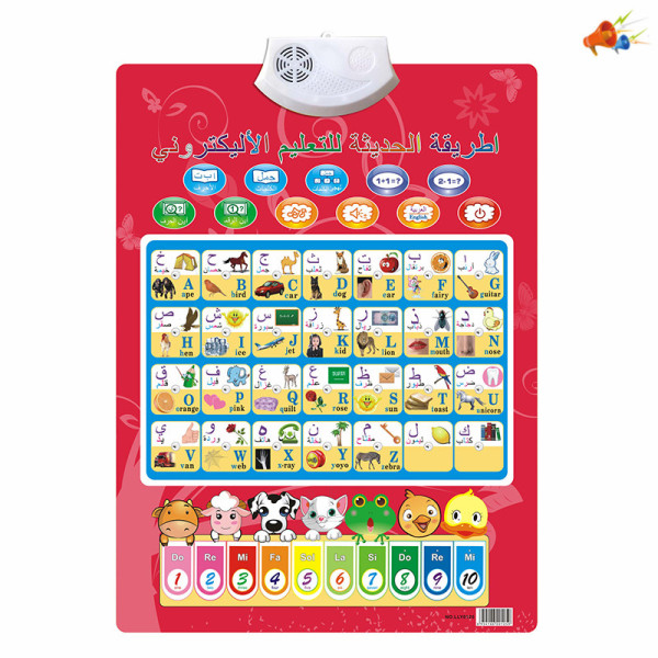 Arabic English wall chart Calendar Sound IC without language Plastic【English Packaging】_201221231_hd